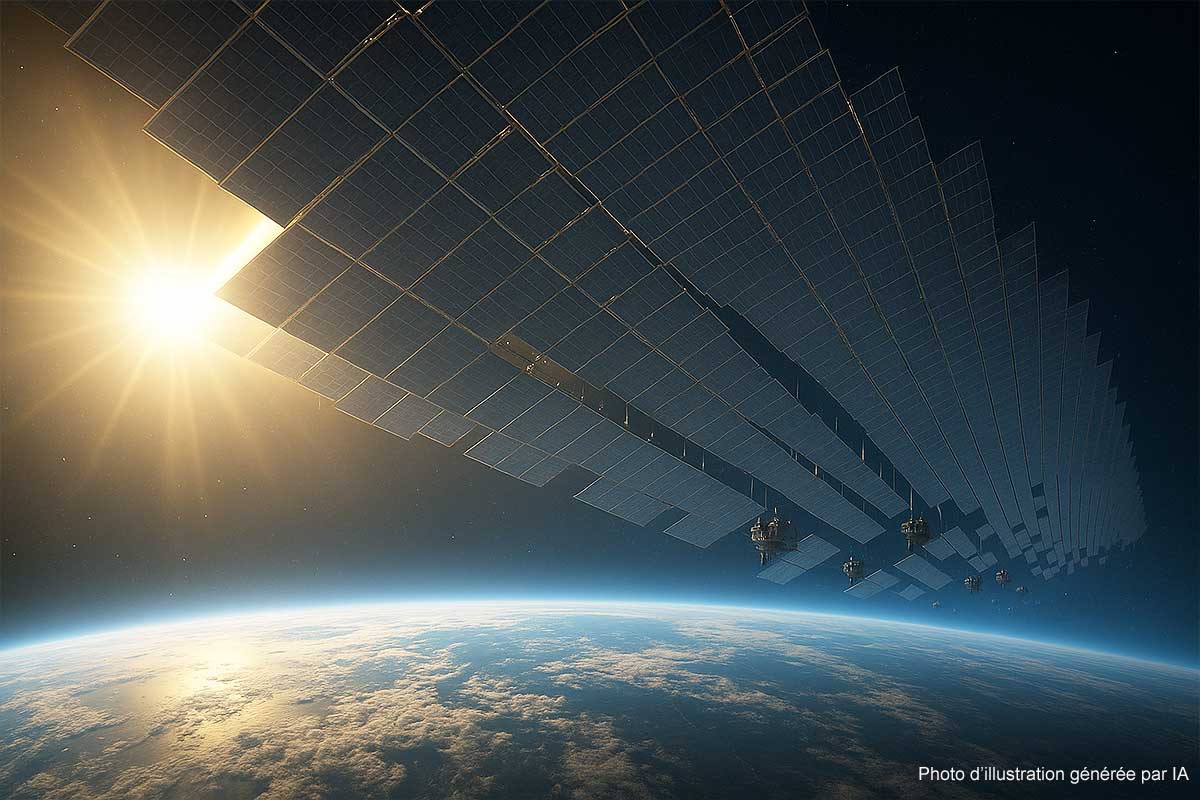 Une flotte de satellites bloque le rayonnement solaire.