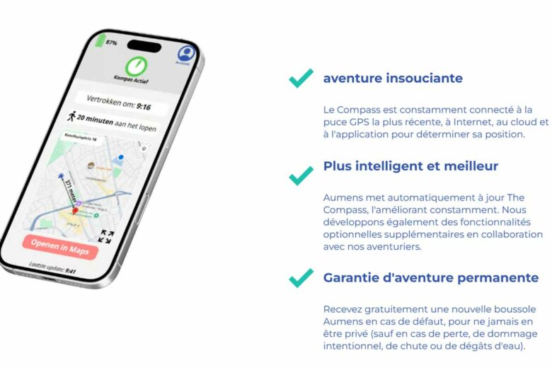 Une application dédiée à la boussole.