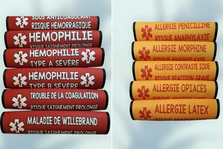 Des bandeaux de ceinture de sécurité avec des pathologies visibles d'un coup d'oeil.