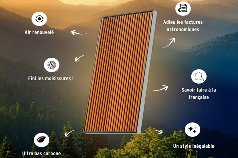 Un panneau pour le chauffage solaire.