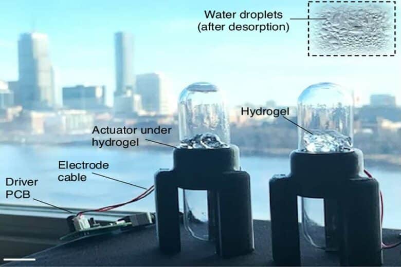 Les prototypes de générateurs d'eau atmosphériques.