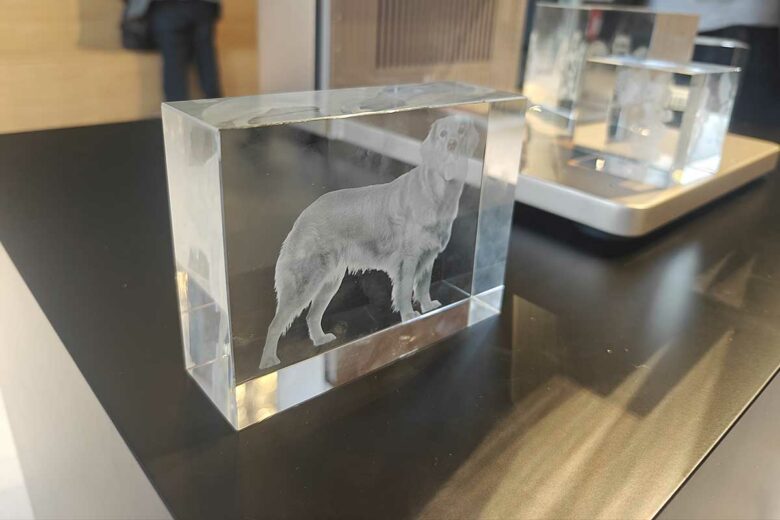 Une création réalisée avec le graveur laser.