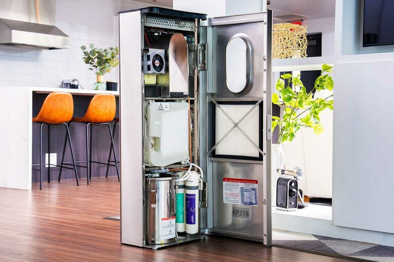 L'intérieur du Kara Pure 2 avec tous ses systèmes de filtration.