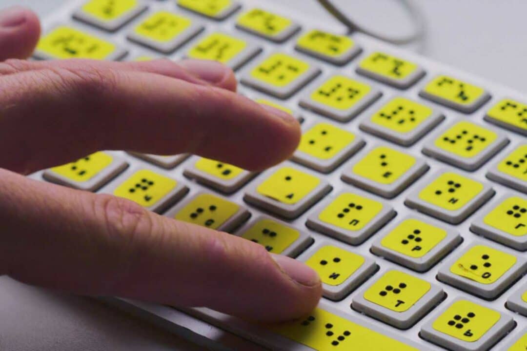 Un clavier en braille.
