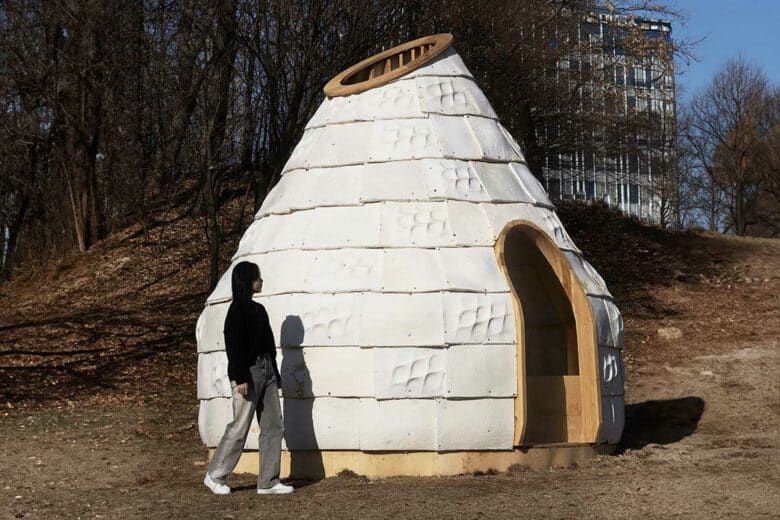 Une maison en mycelium.