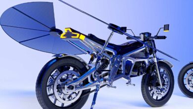 Une moto électrique solaire.