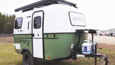 Une caravane qui permet le tout-terrain.