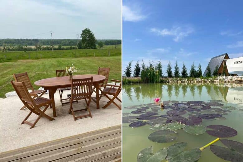 L'extérieur de la maison.