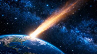 Une comète vient s'écraser sur Terre.