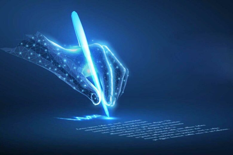 Une IA qui rédige un texte.