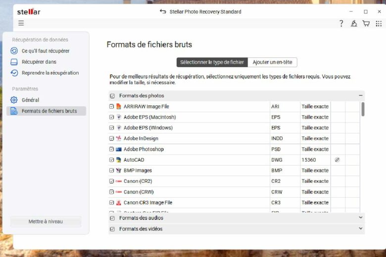 De nombreuses options de recherche.