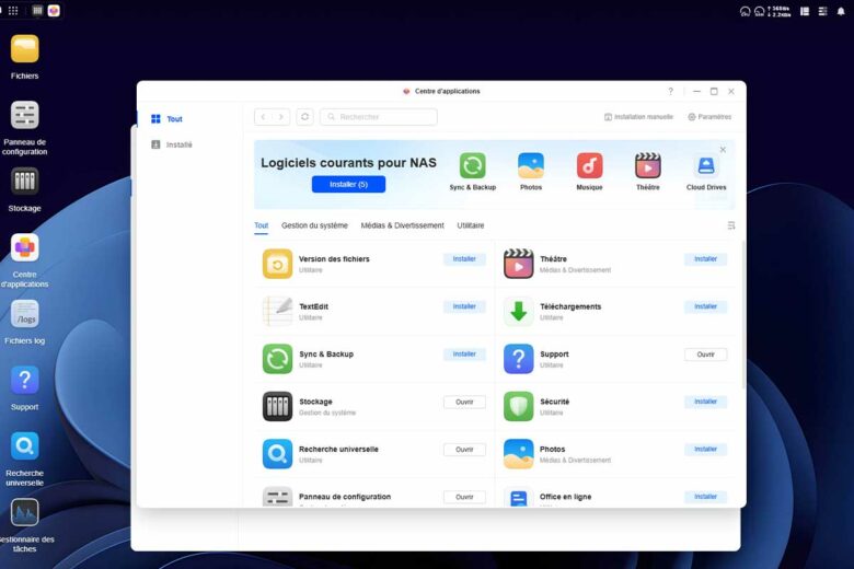 Une interface web fluide et bien pensée.