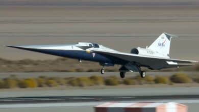 Atterrissage du X-59.