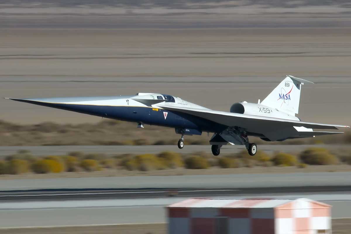 Atterrissage du X-59.