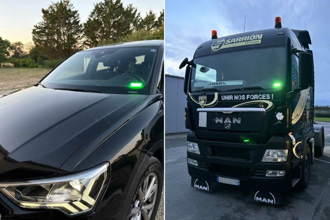 Un signal lumineux à installer derrière le pare-brise.