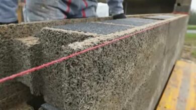 Construction d'un mur avec des Thermiblocs.