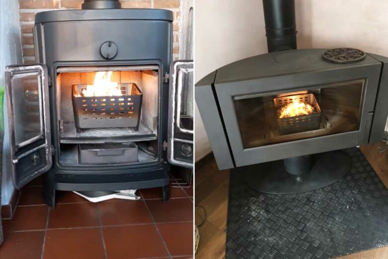 Deux poêles équipés du brasier BBC.