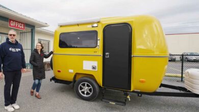 La mini-caravane E13 d'Escape Trailer.