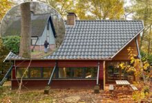 Une maison en A rénovée.