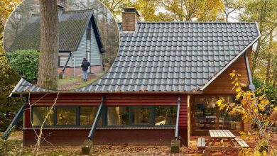 Une maison en A rénovée.