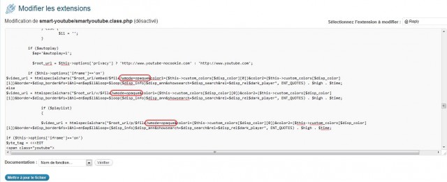 Modifier le code source de Smart Youtube