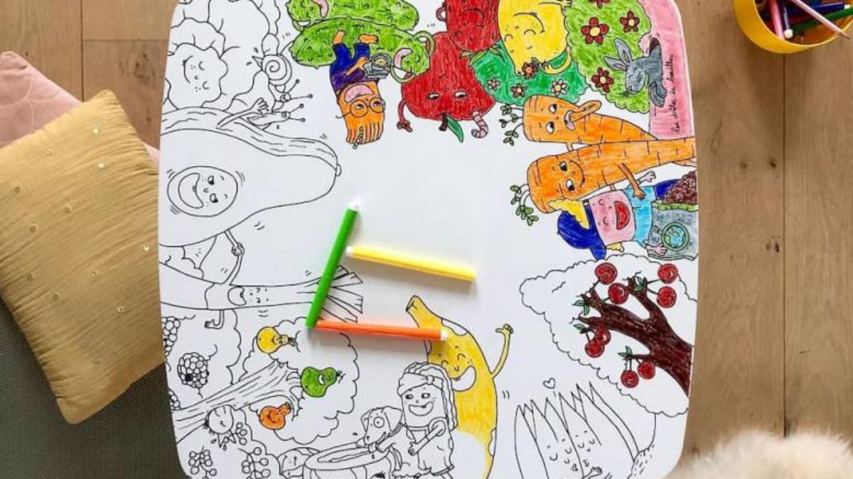 Coloritable : une table à colorier éco-responsable ! Parce que dessiner sur  du papier, c'est démodé ! - NeozOne