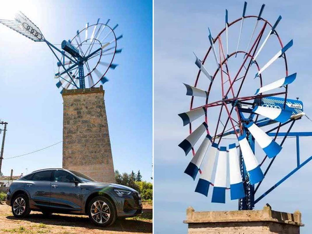 Un moulin à vent transformé en éolienne génératrice d'électricité avec le  moteur d'une Audi e-tron reconditionné - NeozOne