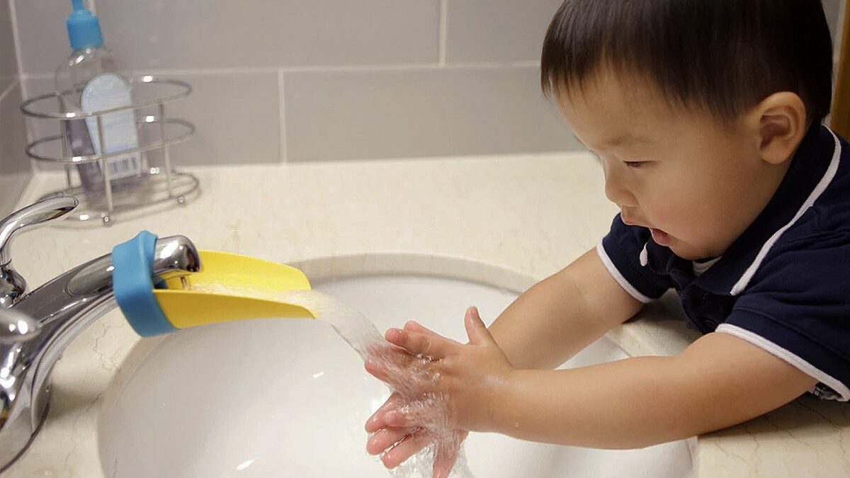 3 pcs rallonge de robinet rallonge de poignée dévier Enseigner à votre enfant de bonnes habitudes dassainissement Safe Fun laver les mains 