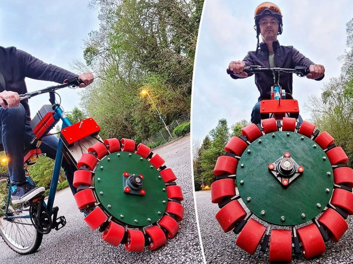Il invente une étonnante roue de vélo sans axe, ni aucun rayon